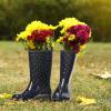 imageHISEA Womens Rain Boots Waterproof Mid Calf Garden Boots for WomenPolka Dot