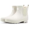 imageHISEA Womens Plush Rain Boots Waterproof Chelsea Rubber Booties Women Ladies Ankle Boots for Winter Spring Garden OutdoorWhite
