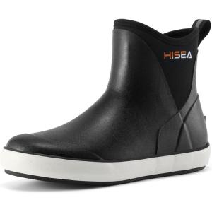 imageHISEA Womens Deck Boots with Breathable Fabric Lining Choose One Size DownBlack