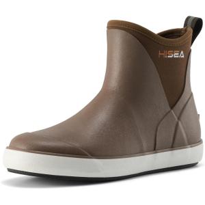 imageHISEA Womens Deck Boots with Breathable Fabric Lining Choose One Size DownBrown