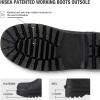 imageHISEA Mens Rain Boots Waterproof Work Boots Insulated Rubber Boot