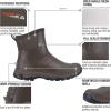 imageHISEA Mens Muck Rubber Boots Waterproof Insulated Rain Boots Ankle Height Neoprene Hunting Booties for Outdoor Work  Gardening Farming Hiking Camping and Fishing Work