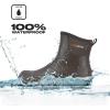 imageHISEA Mens Muck Rubber Boots Waterproof Insulated Rain Boots Ankle Height Neoprene Hunting Booties for Outdoor Work  Gardening Farming Hiking Camping and Fishing Work