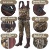 imageHISEA Chest Waders Neoprene Duck Hunting Waders for Men with 600G Insulated Boot Waterproof Camo Bootfoot Fishing WadersNext Camo Evos