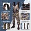 imageHISEA Hunting Waders Camo Neoprene Chest Waders for Men and Women with 1600G Insulated Rubber Boots Durable ampamp Warm