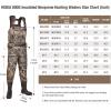imageHISEA Hunting Waders Neoprene Chest Waders for Men with 800G Insulated Boots Waterproof Neoprene Bootfoot WadersNext Camo Evos
