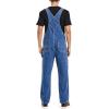 imageHISEA Mens Denim Bib Overalls Mens Overalls Workwear with Adjustable Straps and Convenient Tool PocketsStone Washed Blue
