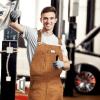 imageHISEA Mens Denim Bib Overalls Mens Overalls Workwear with Adjustable Straps and Convenient Tool PocketsWashed Brown Duck