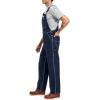 imageHISEA Mens Denim Bib Overalls Mens Overalls Workwear with Adjustable Straps and Convenient Tool PocketsWashed Dark Indigo