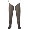 imageHip Waders Waterproof Hip Boots Cleated 2Ply NylonPVC Fishing Hip WaderBrown