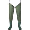 imageHip Waders Waterproof Hip Boots Cleated 2Ply NylonPVC Fishing Hip WaderGreen