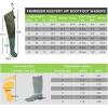 imageHip Waders Waterproof Hip Boots Cleated 2Ply NylonPVC Fishing Hip WaderGreen