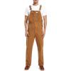 imageHISEA Mens Denim Bib Overalls Mens Overalls Workwear with Adjustable Straps and Convenient Tool PocketsWashed Brown Duck