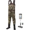 imageHISEA Neoprene Chest Waders for Men with 200G Boots Duck Hunting Waders with Boot HangerTruetimber Drt Camo