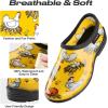 imageHISEA Waterproof Garden Shoe for Women Outdoor SlipOn Rain Footwear Rubber Rain Shoes Short Ankle Booties Garden Clogs with Comfort InsoleChicken Print Yellow