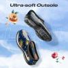imageHISEA Waterproof Garden Shoe for Women Outdoor SlipOn Rain Footwear Rubber Rain Shoes Short Ankle Booties Garden Clogs with Comfort InsoleNavy Flower