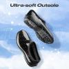 imageHISEA Waterproof Garden Shoe for Women Outdoor SlipOn Rain Footwear Rubber Rain Shoes Short Ankle Booties Garden Clogs with Comfort InsolePolka Dot Print Black and White