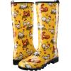 imageHISEA Womens Rain Boots Waterproof Garden Shoes Colorful Printed Knee High Rubber Boots AntiSlipping Rainboots for Ladies with Comfort Insole Tall Wellington Rain ShoesChicken Print Yellow