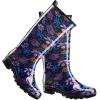imageHISEA Womens Rain Boots Waterproof Garden Shoes Colorful Printed Knee High Rubber Boots AntiSlipping Rainboots for Ladies with Comfort Insole Tall Wellington Rain ShoesPurple Floral