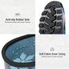 imageHISEA Womens Rain Boots Waterproof Garden Shoes Colorful Printed Knee High Rubber Boots AntiSlipping Rainboots for Ladies with Comfort Insole Tall Wellington Rain ShoesBlue Flower