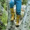 imageHISEA Womens Rain Boots Waterproof Garden Shoes Colorful Printed Knee High Rubber Boots AntiSlipping Rainboots for Ladies with Comfort Insole Tall Wellington Rain ShoesSunflower Print Black