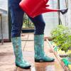 imageHISEA Womens Rain Boots Waterproof Garden Shoes Colorful Printed Knee High Rubber Boots AntiSlipping Rainboots for Ladies with Comfort Insole Tall Wellington Rain ShoesBee Print Light Blue