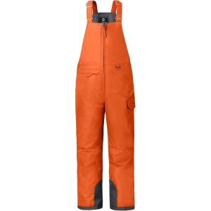 imageHISEA Kids Insulated Bibs Snow Bib Overalls Winter Warm Ski Bibs for Girls and Boys Ski Pants Water Resistant Skiing Bibs Orange