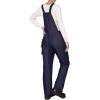 imageHISEA Womens Snow Bib Overalls Snowsuit Ski Pants Waterproof Insulated Skiing Pants Women Dark Blue