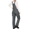 imageHISEA Womens Snow Bib Overalls Snowsuit Ski Pants Waterproof Insulated Skiing Pants Women Grey