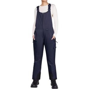 imageHISEA Womens Snow Bib Overalls Snowsuit Ski Pants Waterproof Insulated Skiing Pants Women Dark Blue