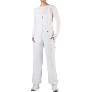 imageHISEA Womens Snow Bib Overalls Snowsuit Ski Pants Waterproof Insulated Skiing Pants Women White