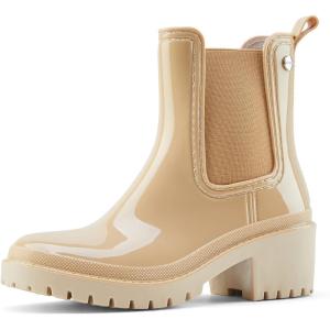 imageHISEA Womens Ankle Rain Boots Waterproof Chelsea Booties Short Rain Shoes for Women
