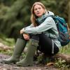 imageHISEA Women Rain Boots Waterproof PVC Rubber Boot Tall Fashion Rainboots Matte Surface Womens Rain Footwear for Ladies Outdoor Work WalkingOlive Green