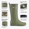 imageHISEA Women Rain Boots Waterproof PVC Rubber Boot Tall Fashion Rainboots Matte Surface Womens Rain Footwear for Ladies Outdoor Work WalkingOlive Green