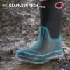 imageHISEA Women Mud Boots Neoprene Rubber Garden Shoes Waterproof Mid Calf Rain Boots for OutdoorBlack