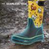 imageHISEA Women Mud Boots Neoprene Rubber Garden Shoes Waterproof Mid Calf Rain Boots for OutdoorYellow Chicken