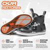 imageHISEA Womens Ankle Rain Boots Rubber Fishing Deck Boots Garden Boots for Women WaterproofGrey Flower