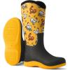 imageHISEA Womens Neoprene Tall Rain Boots Waterproof Garden Boots Wellington Rubber BootsYellow Chicken