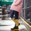 imageHISEA Womens Neoprene Tall Rain Boots Waterproof Garden Boots Wellington Rubber BootsYellow Chicken