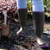 imageHISEA Womens Rain Boots Knee High Rubber Boots Waterproof Insulated Neoprene Mud Boots AntiSlip Outdoor Work Boots for Hunting Gardening Farming Yard Working Size 611Purple