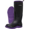 imageHISEA Womens Rain Boots Knee High Rubber Boots Waterproof Insulated Neoprene Mud Boots AntiSlip Outdoor Work Boots for Hunting Gardening Farming Yard Working Size 611Purple