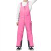 imageHISEA Kids Insulated Bibs Snow Bib Overalls Winter Warm Ski Bibs for Girls and Boys Ski Pants Water Resistant Skiing Bibs Pink