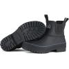 imageHISEA Womens Duck Chelsea Rain Boots Waterproof Short Garden Boot Outdoor Mud BootsBlack