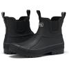 imageHISEA Womens Duck Chelsea Rain Boots Waterproof Short Garden Boot Outdoor Mud BootsBlack