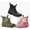 imageHISEA Womens Duck Chelsea Rain Boots Waterproof Short Garden Boot Outdoor Mud BootsBlack