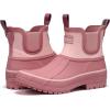 imageHISEA Womens Duck Chelsea Rain Boots Waterproof Short Garden Boot Outdoor Mud BootsHawthorn Red