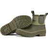 imageHISEA Womens Duck Chelsea Rain Boots Waterproof Short Garden Boot Outdoor Mud BootsOlive Green