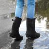 imageHISEA Womens Mid Calf Rubber Rain Boots Waterproof Wellington Garden BootsBlack
