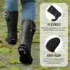 imageHISEA Womens Mid Calf Rubber Rain Boots Waterproof Wellington Garden BootsBlack