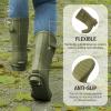 imageHISEA Womens Mid Calf Rubber Rain Boots Waterproof Wellington Garden BootsOlive Green